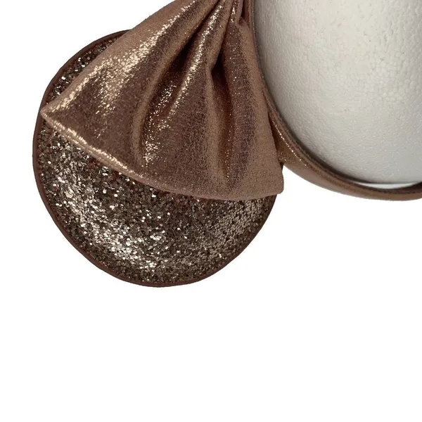 Disney Parks ROSE GOLD Glitter Minnie Mouse Ears Headband Sparkle Bow Holiday - Image 2