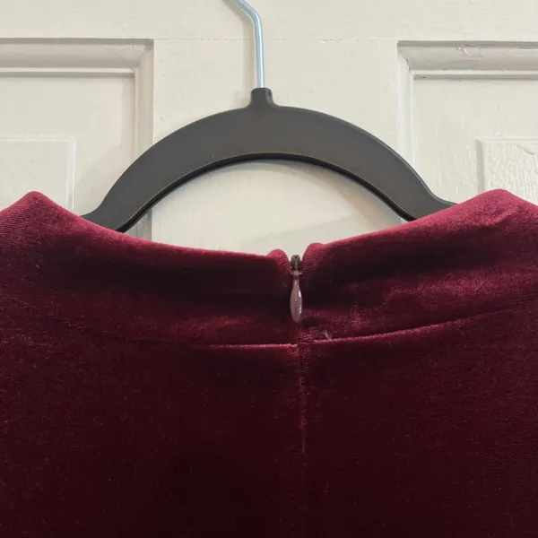 Boden Burgundy Velvet Shift Dress 16-18R Wedding Guest Holiday Classic NEW - Image 8