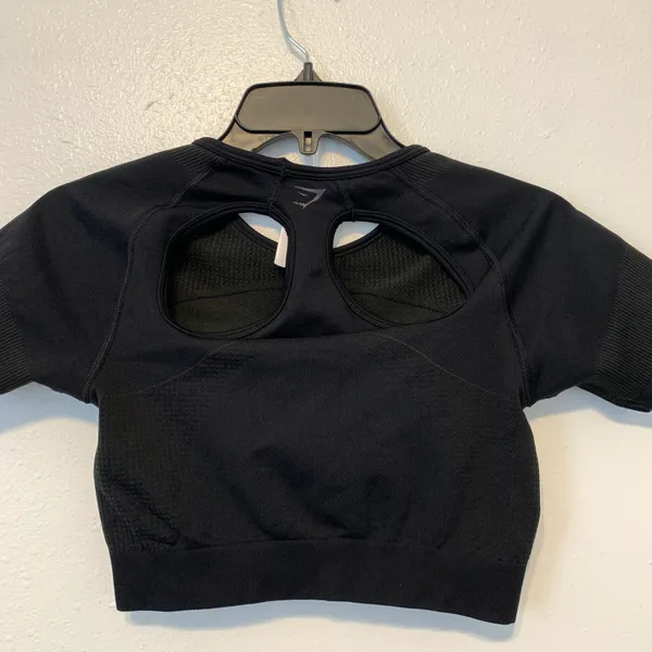 Gymshark Ultra Seamless Crop Top Black M - Image 6