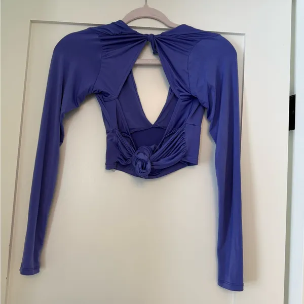 Medium Urban Outfitters Backless V neck Top - Image 2