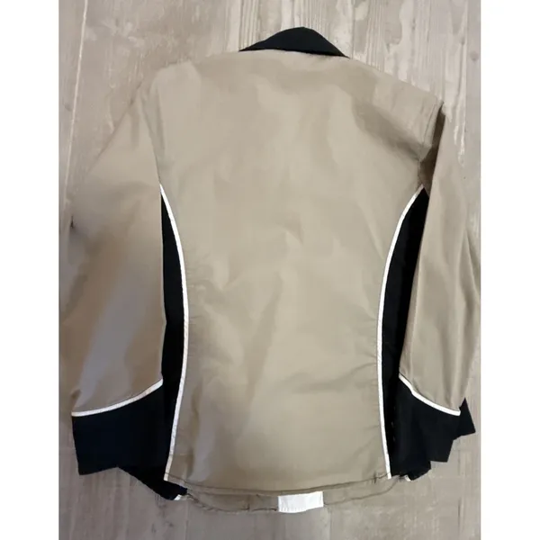 Vtg Cumberland Outfitters Tan Black White Color Block Western Shirt Womens-Lrg - Image 10