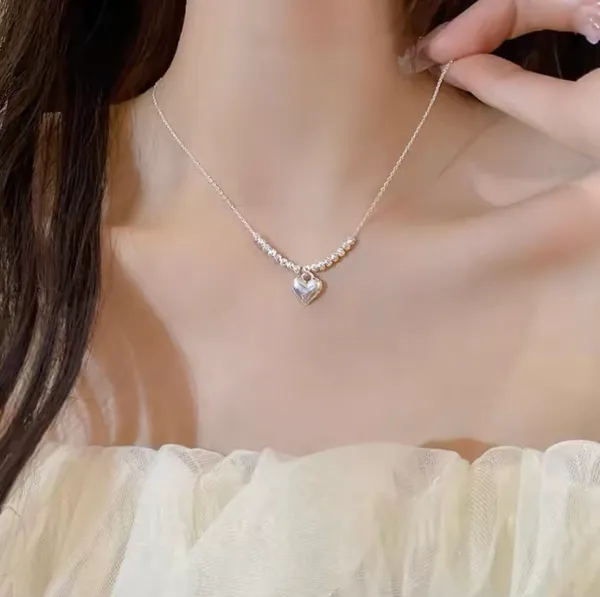 925 silver Heart Chain Necklace - Image 2
