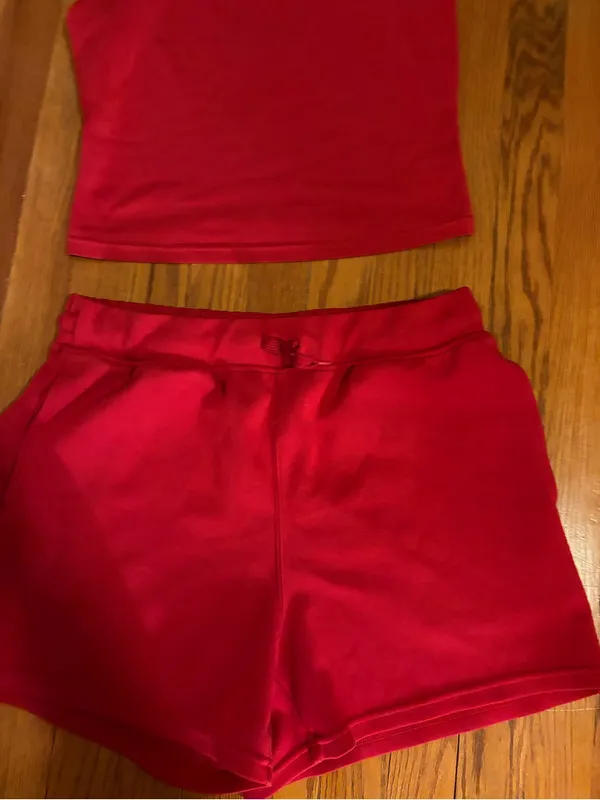 Amazon Red Tank Top & Matching Shorts Set - Image 2