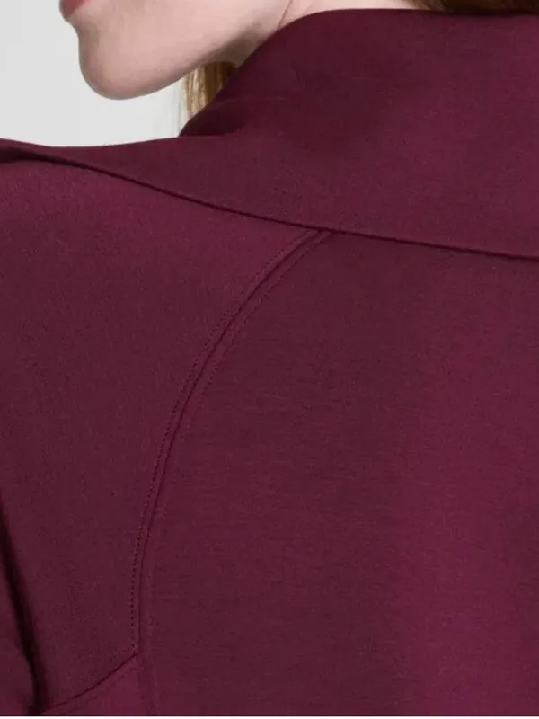 SPANX AirEssentials Half Zip sweatshirt plum small - Image 3