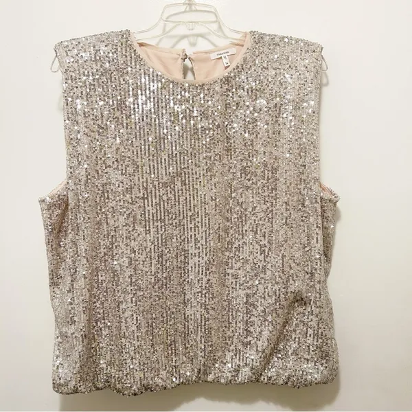 Maurices‎ Edgely™ Sequin Padded Shoulder Top 1X NWT - Image 6
