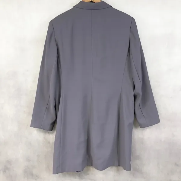 Clio Women Blazer 16 Longline Purple Oversized Career Workwear 90s‎ Minimalist - Image 4