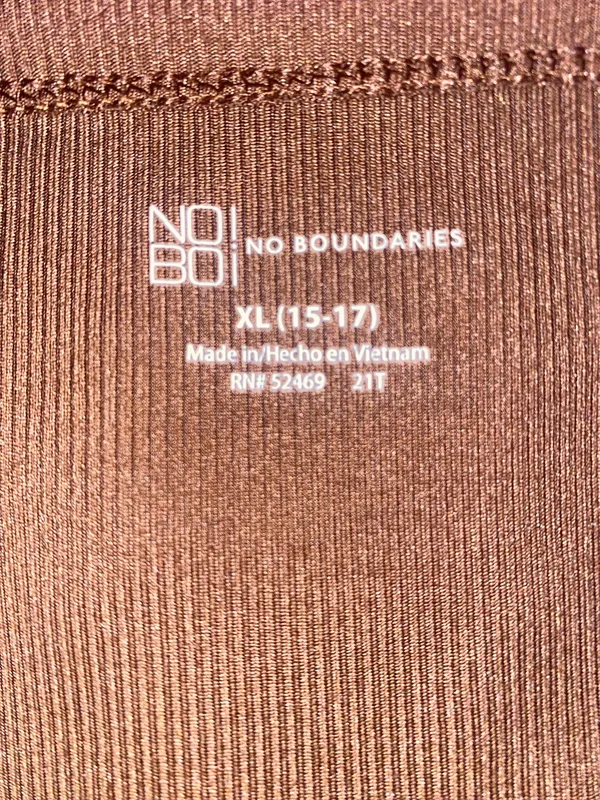 No Boundaries Women’s Brown Ribbed Cami (XL) - Image 3
