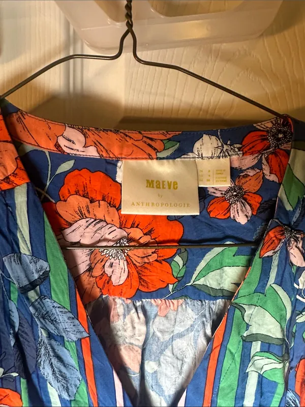 Anthropologie‎ Maeve Elan Scarf Printed Blouse - Image 3