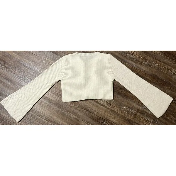 Princess Polly xx Ivory Cream Knit Crop‎ Sweater - Image 4
