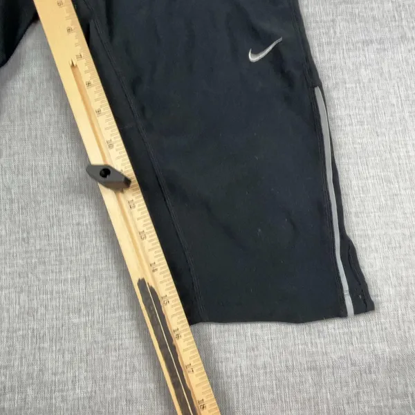 Nike Dri-FIT Leggings Womens M Black Capri Reflective Running Gym Pants Athletic - Image 6