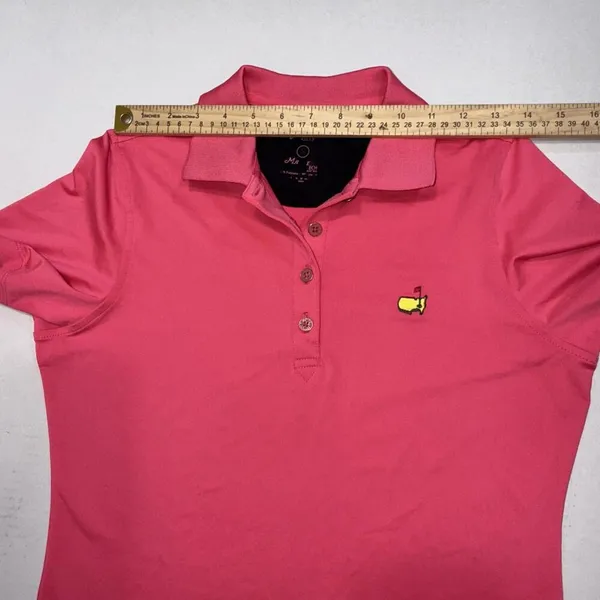 Magnolia Lane Tech Masters‎ Solid Pink Preppy Designer Athletic Polo Golf Shirt - Image 10