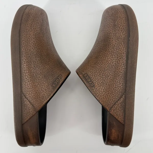 Crocs Dylan Burnished Slip On Clog Mule Brown Men 5/Women 7 Casual Comfy New - Image 6