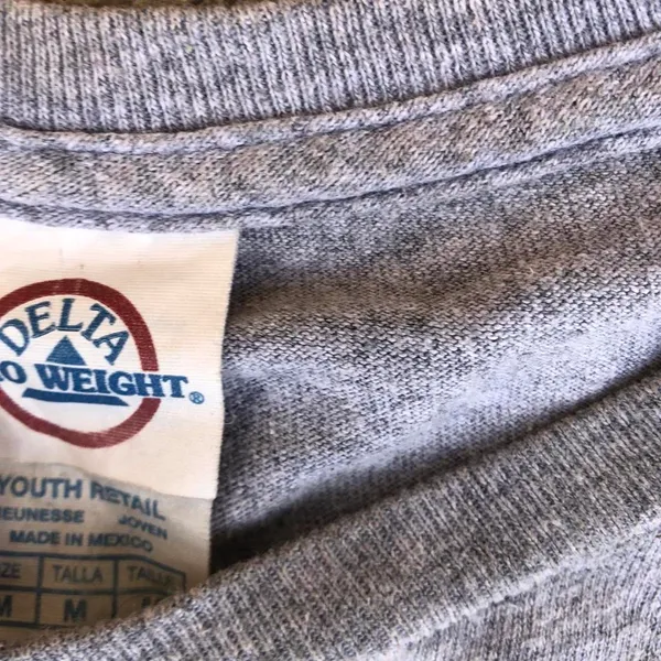 Vintage Y2K Retro Grey red "America My Kind Of Place" cotton t-shirt tee top short sleeve Sz M - Image 2