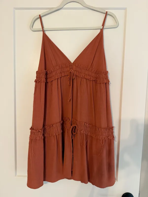 Boutique Rust Spaghetti Strap Dress - Image 2