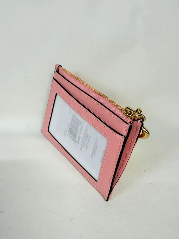 coach Mini Skinny Id Case In Loved Denim With Quilting And Charm cfa30 - Image 3