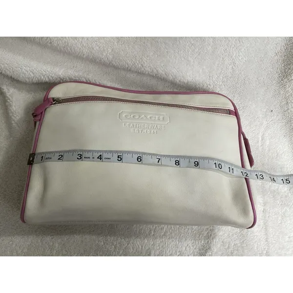 Coach Vintage G05S-5068 Large Work Clutch Pink & White - Image 9