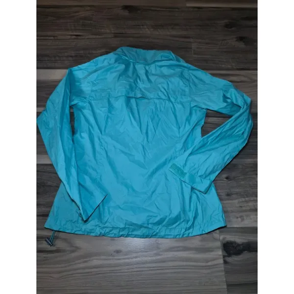 Lightweight Women's Aqua Windbreaker Jacket Small Blue - Image 2
