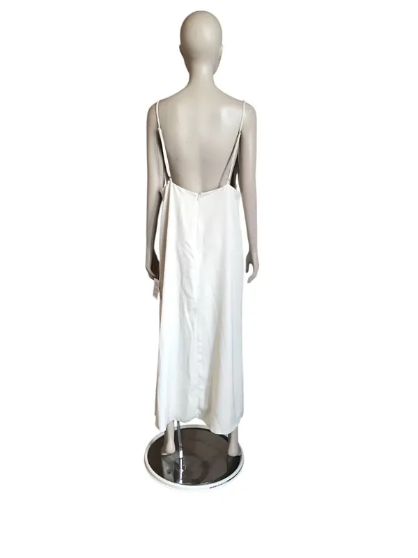NWT ASOS Light Beige V Neck Dress - Image 5