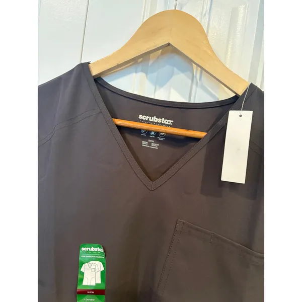 Scrubstar‎ Black Scrub Top Size Small - Image 6