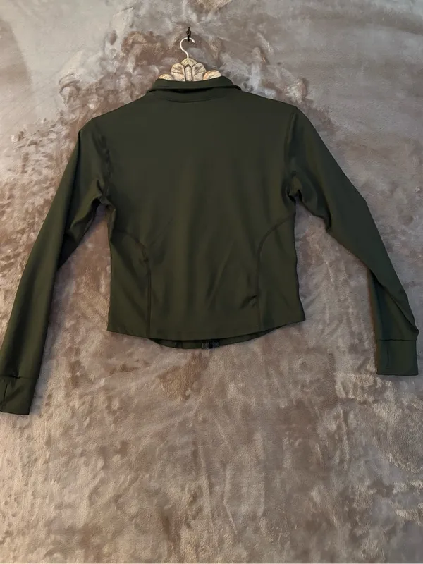 Olive Green Women's Athletic Zip - Image 7
