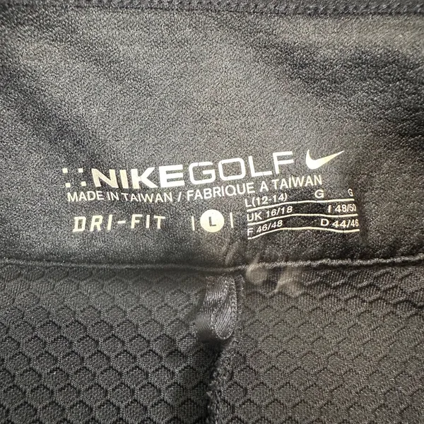 Nike Golf Dri-Fit Quarter Zip Pullover Women's Large Black Long Sleeve Mock Neck - Image 3