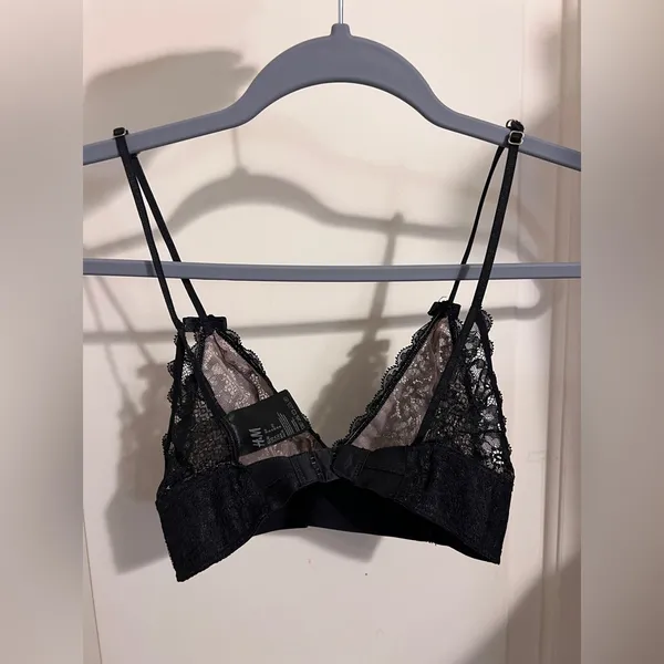 H&M Lace Bra Bralette Black Y2K‎ Coquette Festival Fairy - Image 2