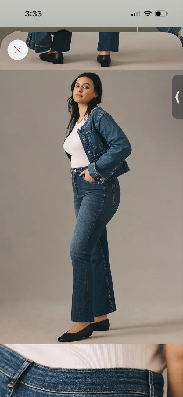 Yaya Mid-Rise Crop Jeans Pilcro Anthropologie - Image 4