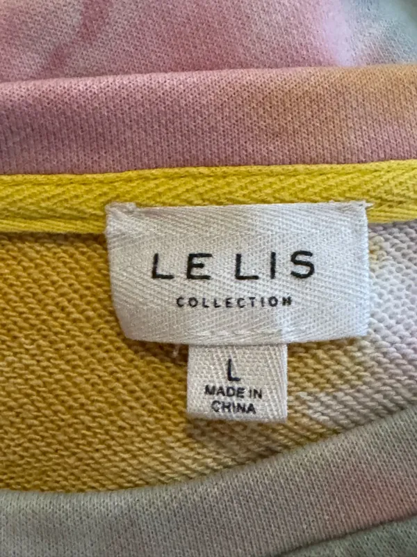 LE LIS Nordstrom Tie-Dye Crew neck Sweatshirt Large EUC - Image 6