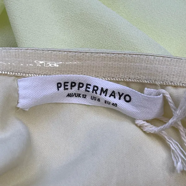 Peppermayo yellow Eden strapless maxi dress drop waist new with tag size 8 - Image 11