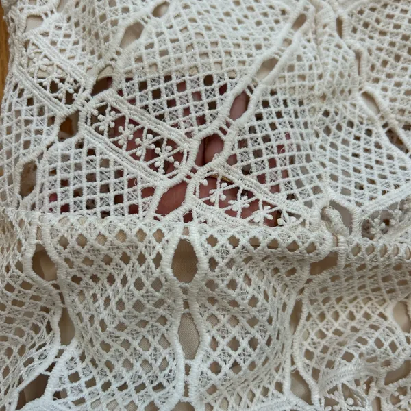 Soiéblu White Lace Dress Medium M Bridal Shower Graduation Rehearsal Dinner Boho - Image 6