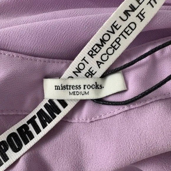 Mistress Rocks Mini Dress Size Medium Lilac Cowl Neck Rhinestone Party Sexy‎ NWT - Image 10