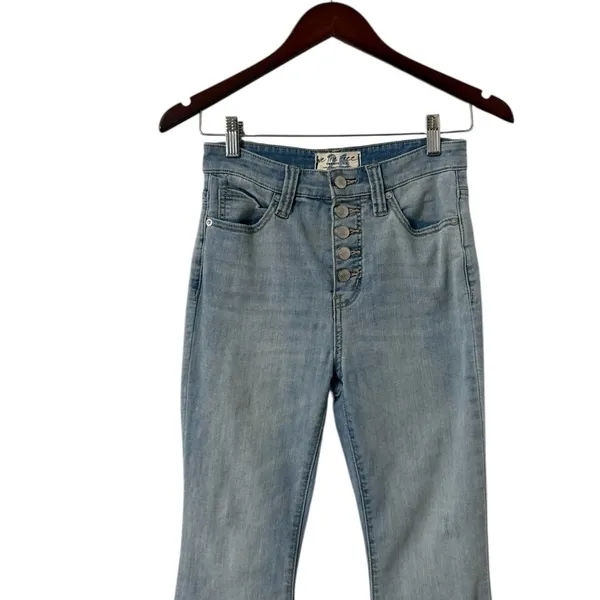 FREE PEOPLE We The Free Irreplaceable Kent Blue High Rise Flare Wide Leg Jeans - Image 6