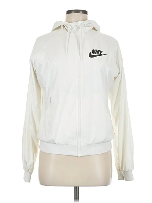 Nike Windrunner Jacket Zip-Up Hoodie White - Image 3