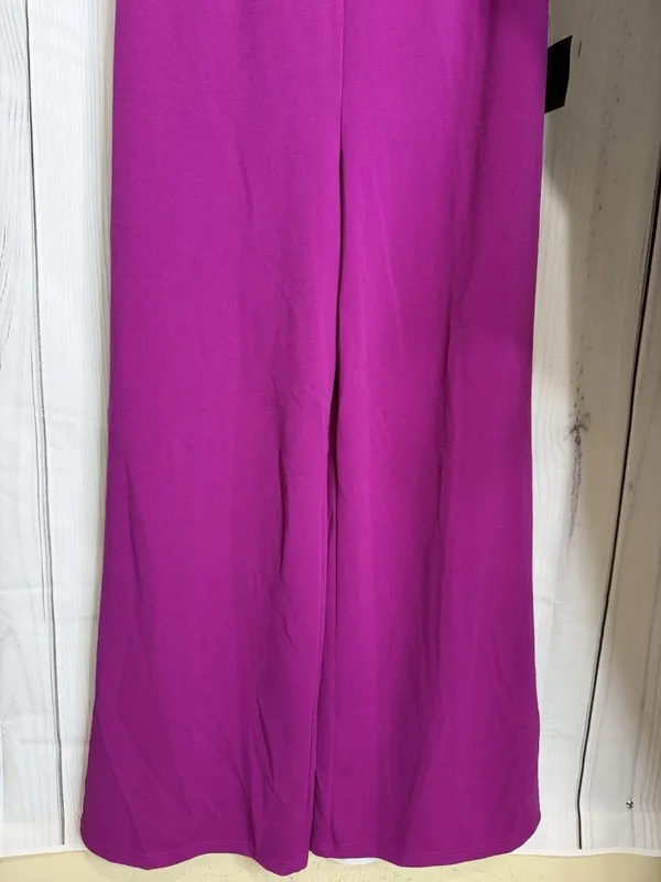 Lulus Criss Cross Your Mind Purple Wide Leg Magenta Jumpsuit Sz XL NWT - Image 4