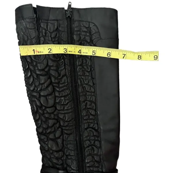 Mariana bubble leather Reanna boots BLACK Western Casual Mid Calf - Image 14
