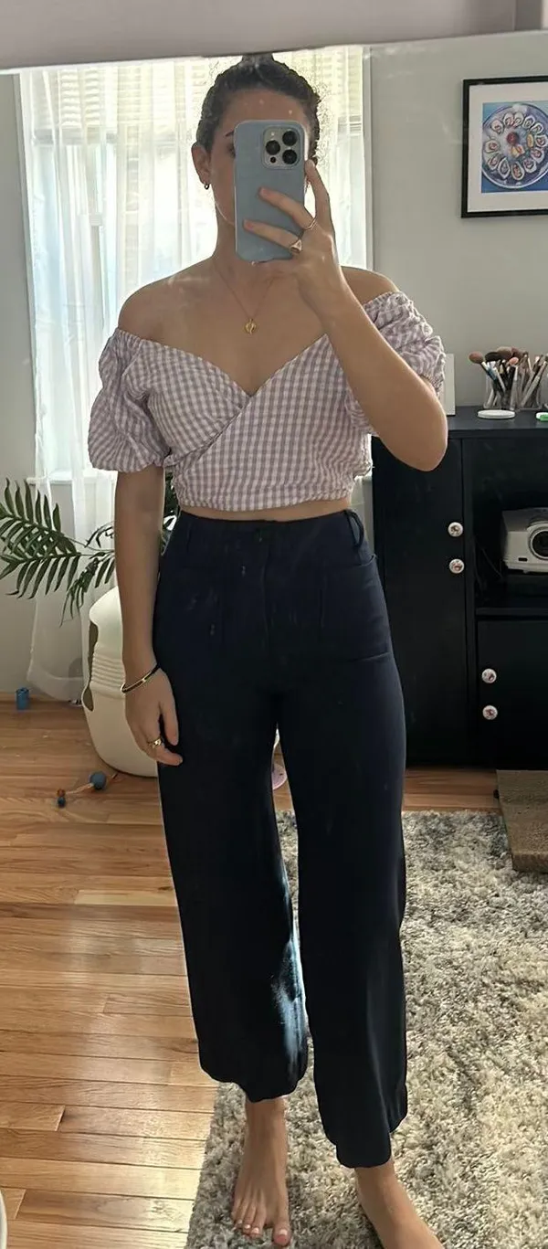 Gingham Crop Top - Image 6