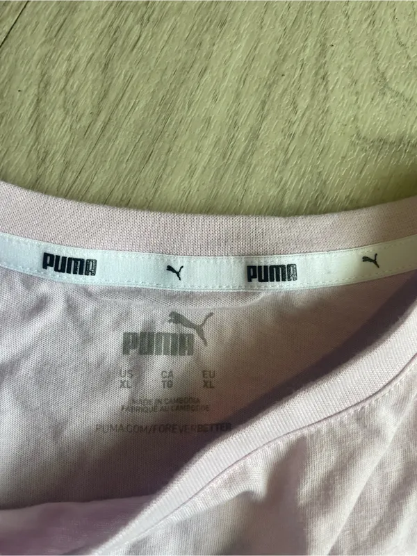 Puma Pale Purple Logo Crewneck Tee - Image 3