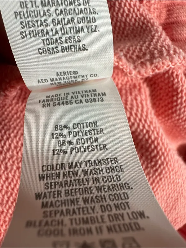aerie Coral Half-Zip Cropped Sweatshirt - Image 14