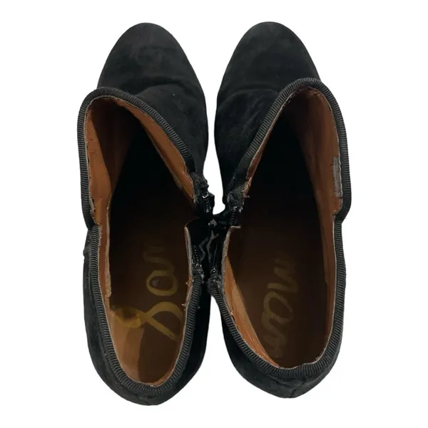 Sam Edelman Black Suede Ankle Side Zip Booties size 5.5 - Image 4