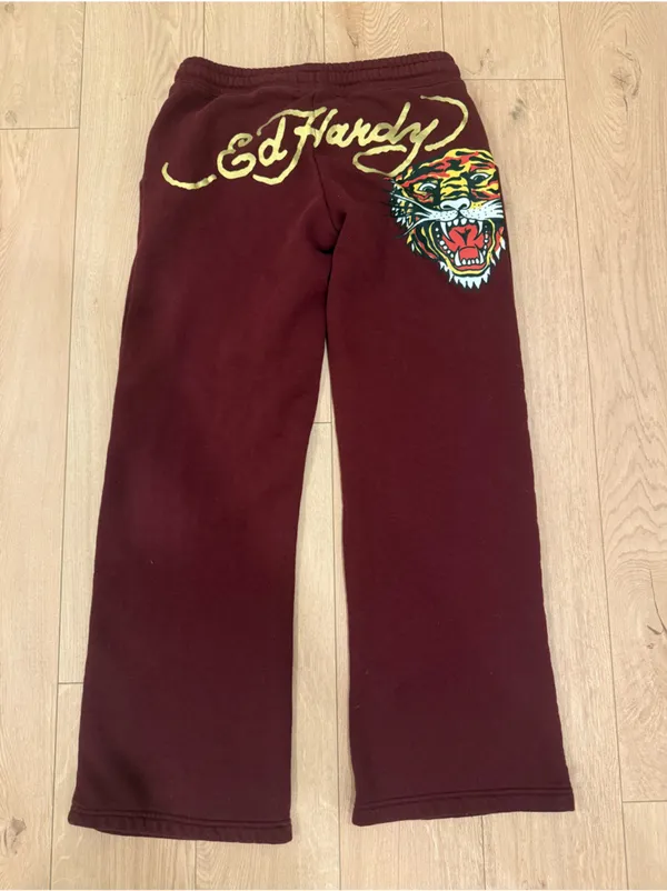 Ed Hardy Retro Tiger Sweatpants Size Medium - Image 9