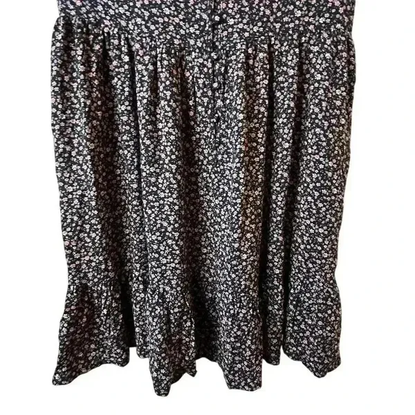 Aeropostale Women's S Floral V-Neck‎ Babydoll Mini Dress Multicolor - Image 7