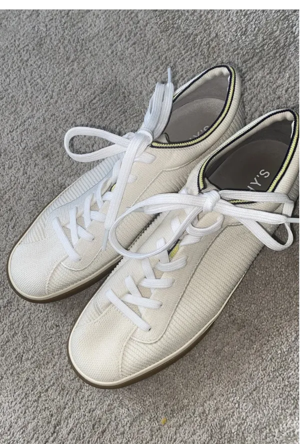 Rothy’s The Lace Up Vanilla Off White Textile Athletic Sneaker Shoes Wm 9US 40EU - Image 6