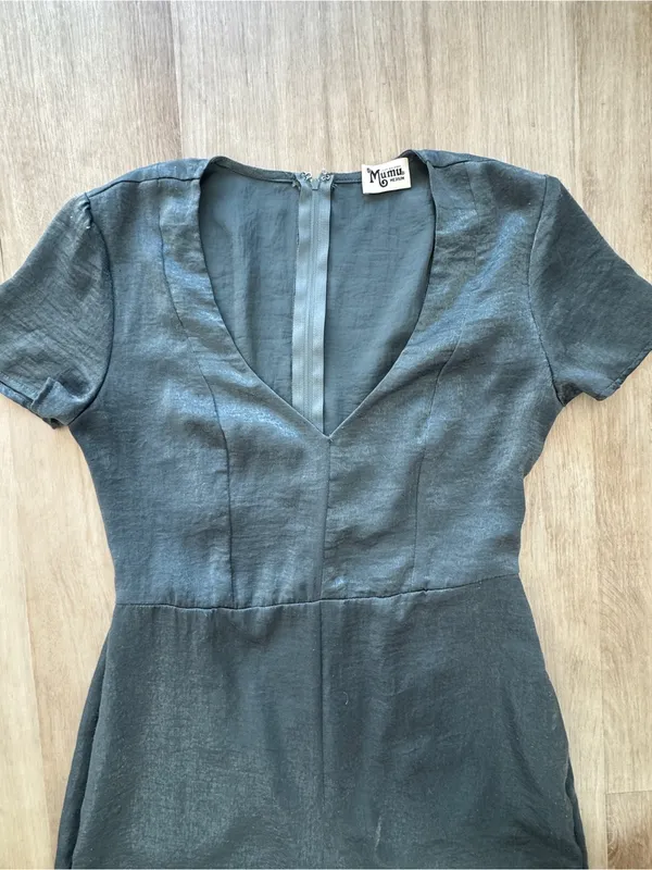 Show Me Your Mumu Slate Sage Sheen Brianna Jumpsuit Size M - Image 4