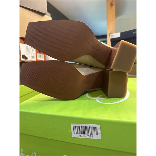 Sam Edelman Ivette Sesame Suede Side Zipper Square Toe Block Heel Boot Size 9.5‎ - Image 9