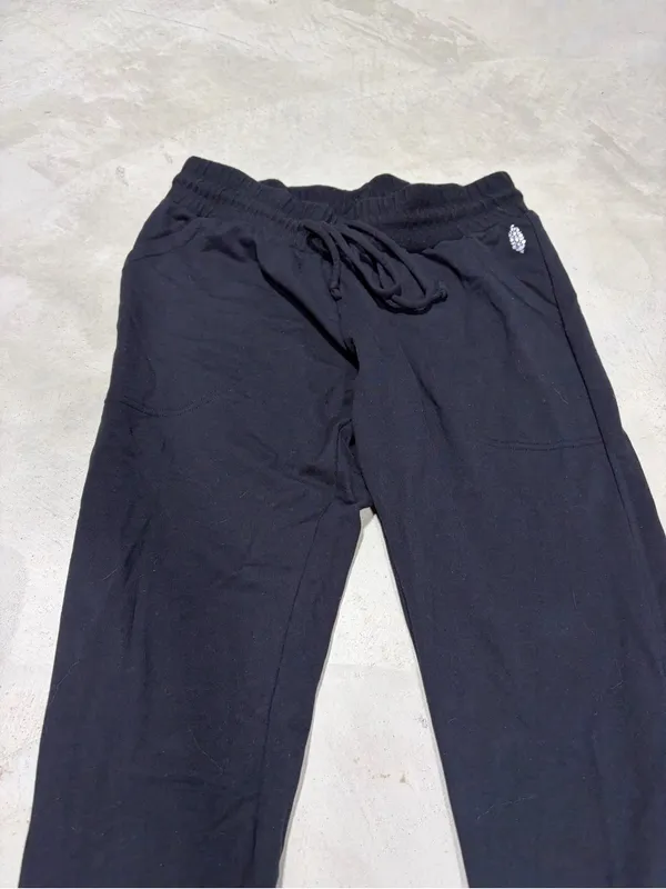 Free people movement FP Black Jogger Sweatpants with Drawstring medium - Image 2