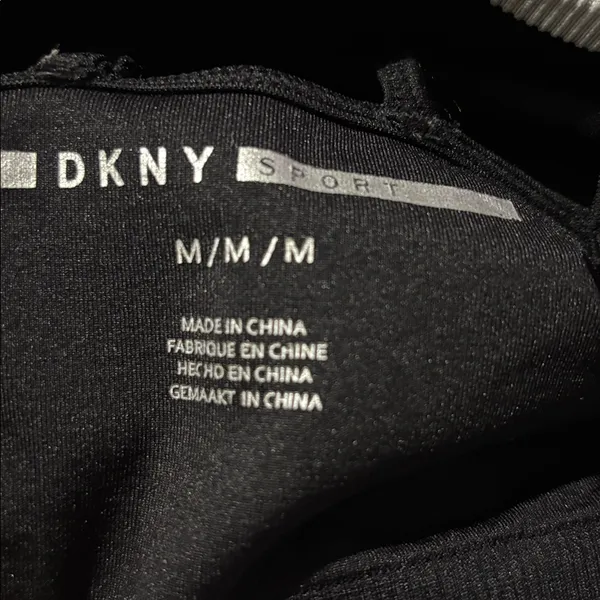 DKNY Sport Womens Black Strappy Seamless Low-Impact Padded Sports Bra Si… #7 - Image 8