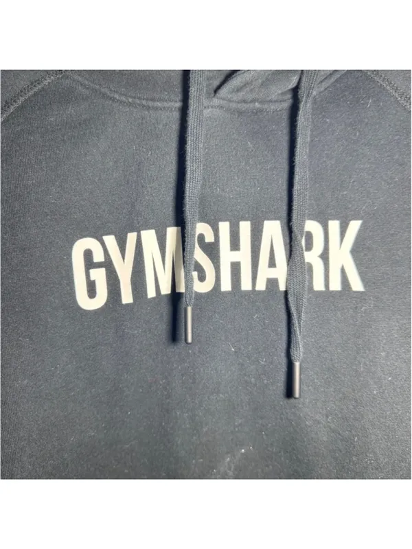 Gymshark Pullover Hoodie Black White Size M - Image 2