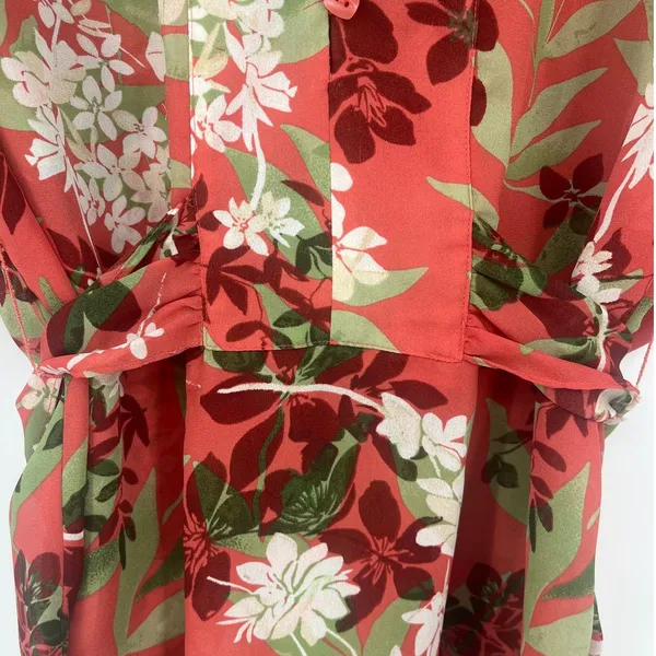 Emma Jame Boho 2 Piece Skirt Set Cottagecore Floral Rust Romantic Flowy Chiffon - Image 8