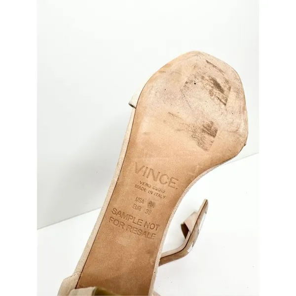 Vince Sandals Size 9 Pink Suede‎ Block Heel Ankle Strap Open Toe - Image 9