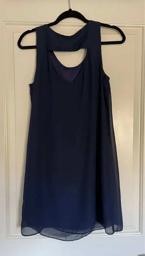 Navy Blue Shift Dress Size M - Image 3